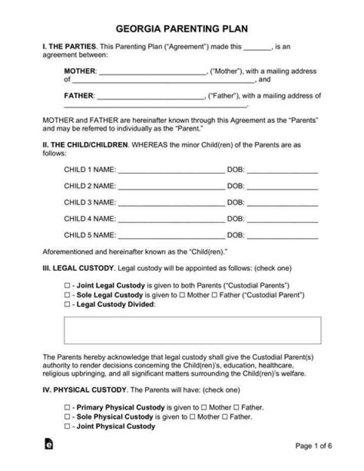 What is Custodial Parent Cooperation Verification Georgia